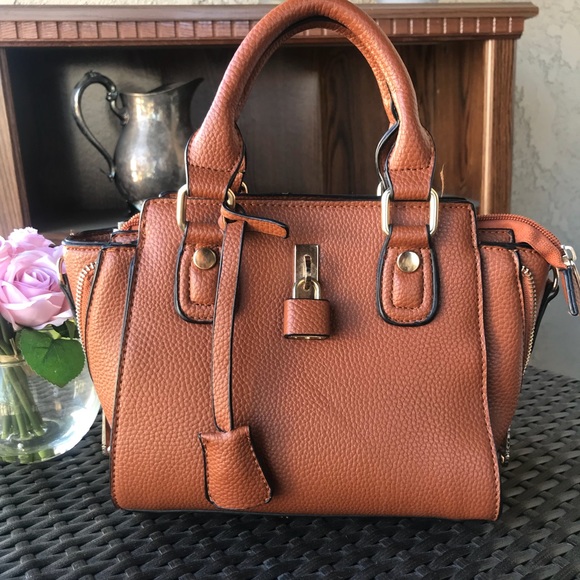 Handbags - Boutique Small Cognac Structured Purse